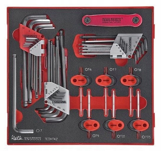 TENG TOOLS TEDHT42 ZEST KLUCZY IMBUSOWYCH 42 elem.
