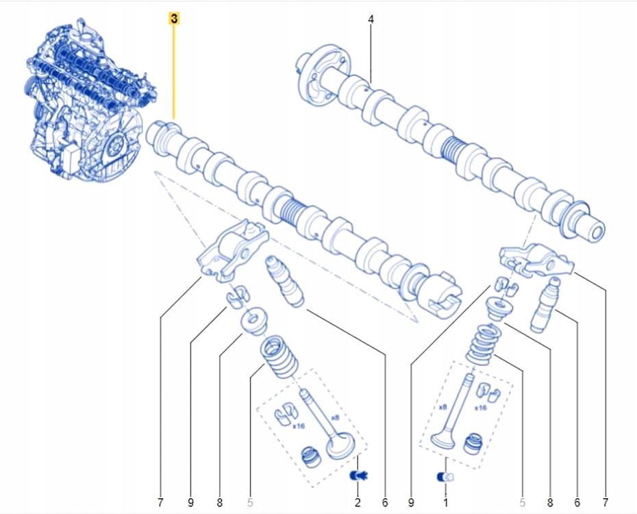 Wałek 1302000Q0M Master Trafic 2.0,2.3DCI Oryginał
