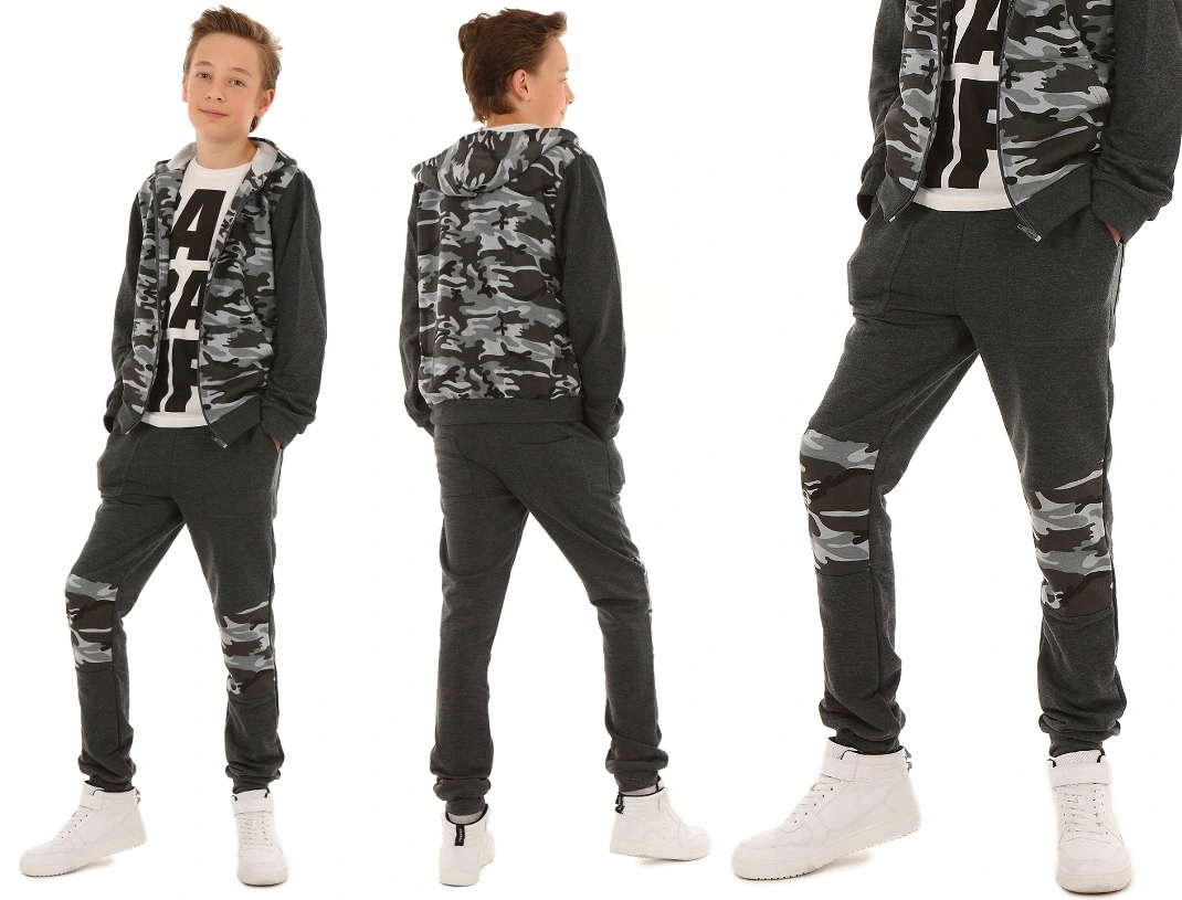 

Spodnie dresowe dla chłopca ze wstawkami Moro- 134