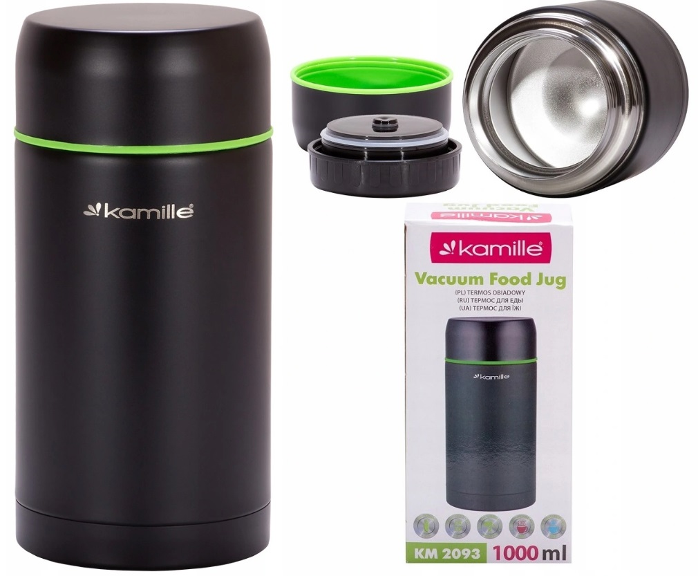 Termos Obiadowy Stalowy Lunch Miseczka 1000 ml 1l-Zdjęcie-0