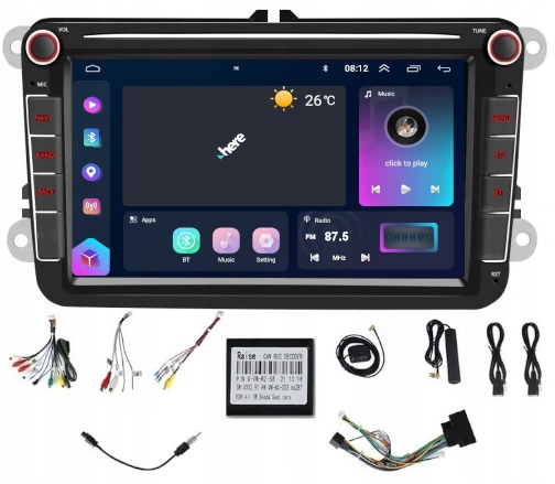 Rádio Android Gps Vw Passat B6 B7 Golf V VI Carplay Wifi 4/64GB Modem Sim