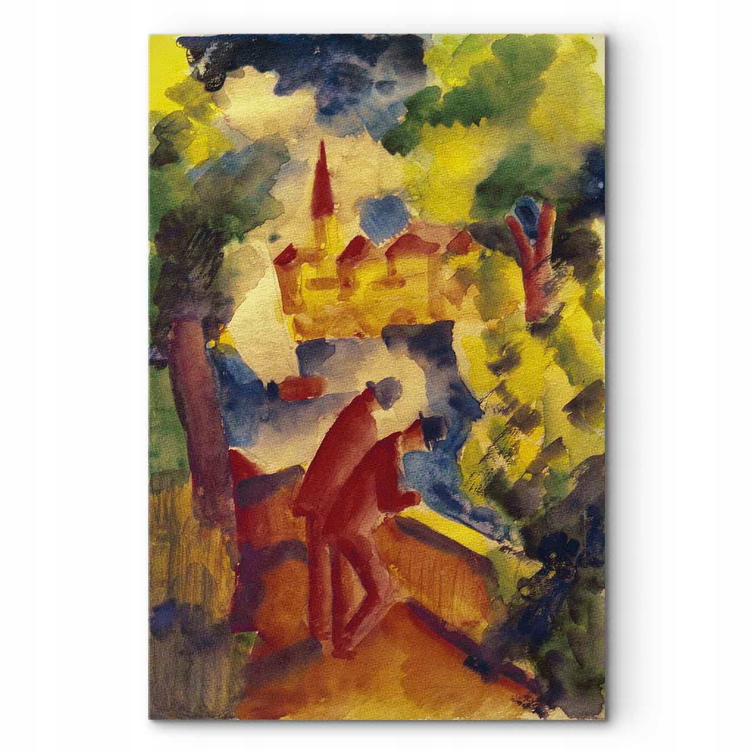 Obraz na plátně na plátně August Macke Muži na cestě Postavy 80x120 cm
