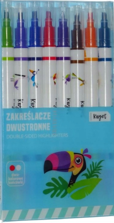 

Zakreślacze pisaki dwustronne 8 sztuk