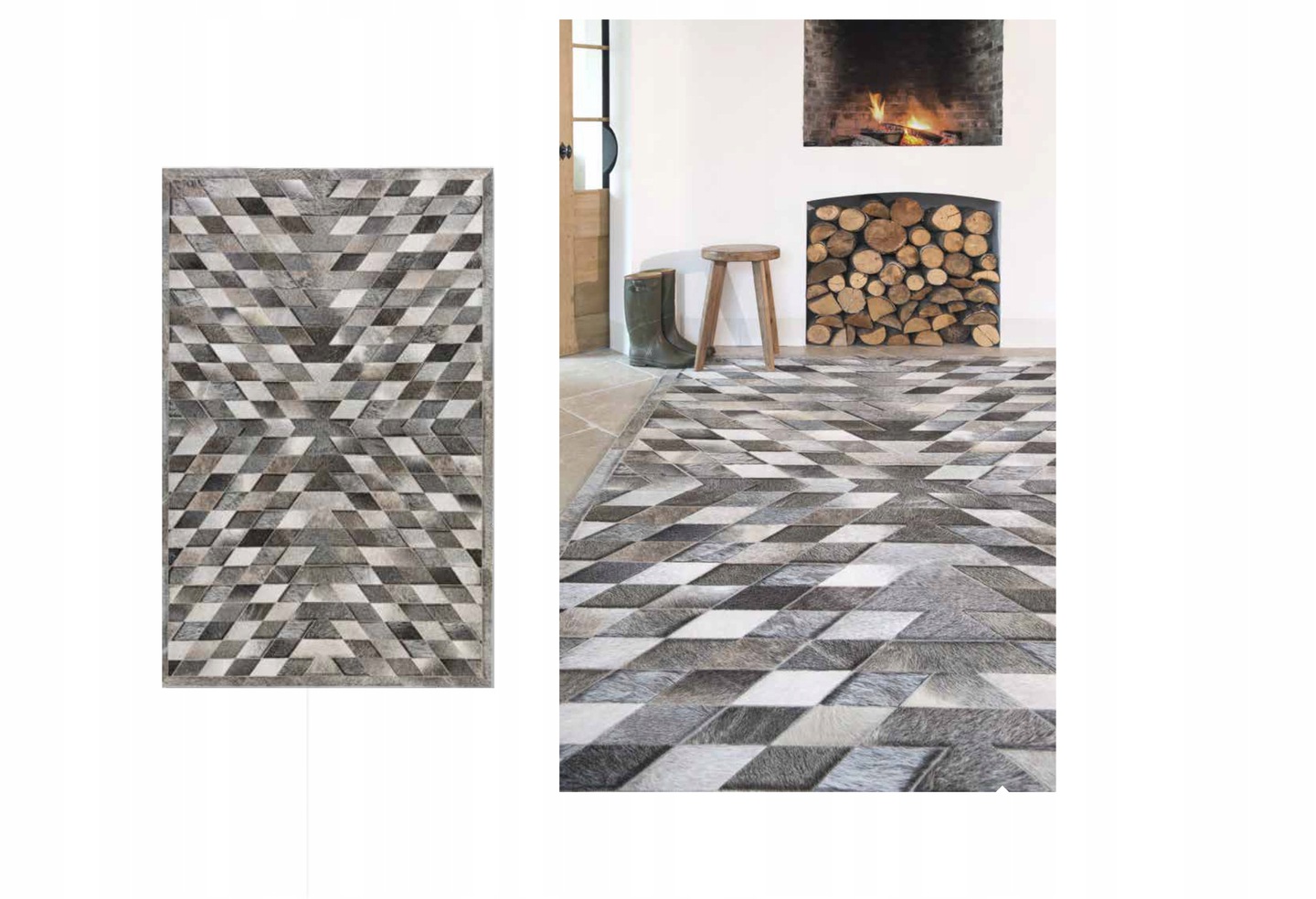 DYWAN PAPILIO ILLUSION - 200x290 PATCHWORK - SKÓRA Kształt Prostokąt