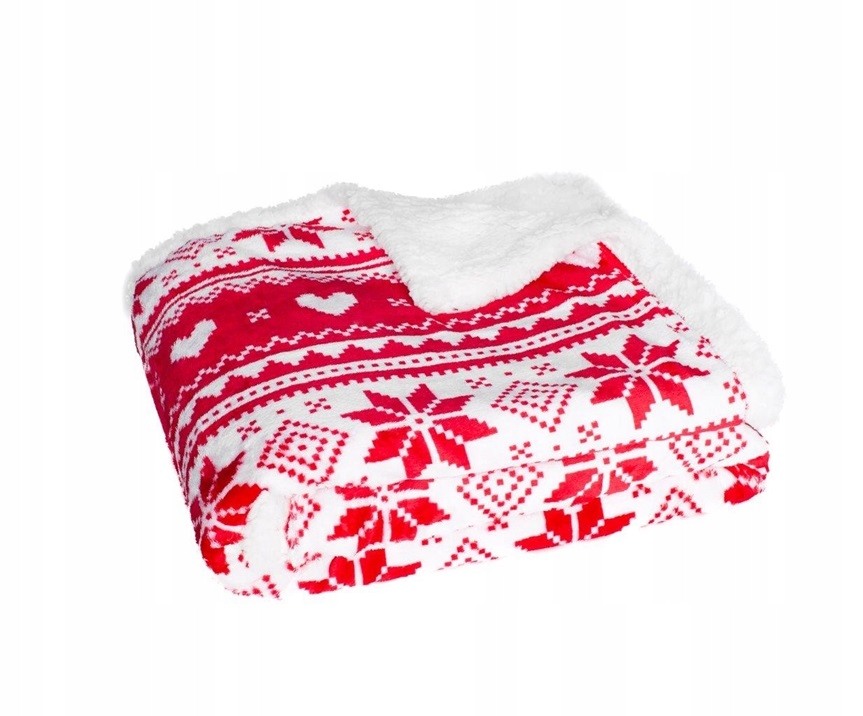 Deka 150x200 Saco vánoční tlustá červená 002 v sáčku