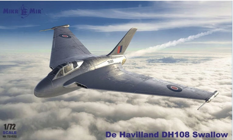 De Havilland DH108 Swallow MikroMir MM72-022 měřítko 1/72