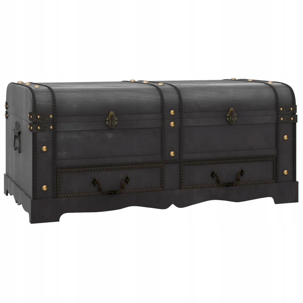 Dřevěný kufr Vintage 90x51x42 cm Černý