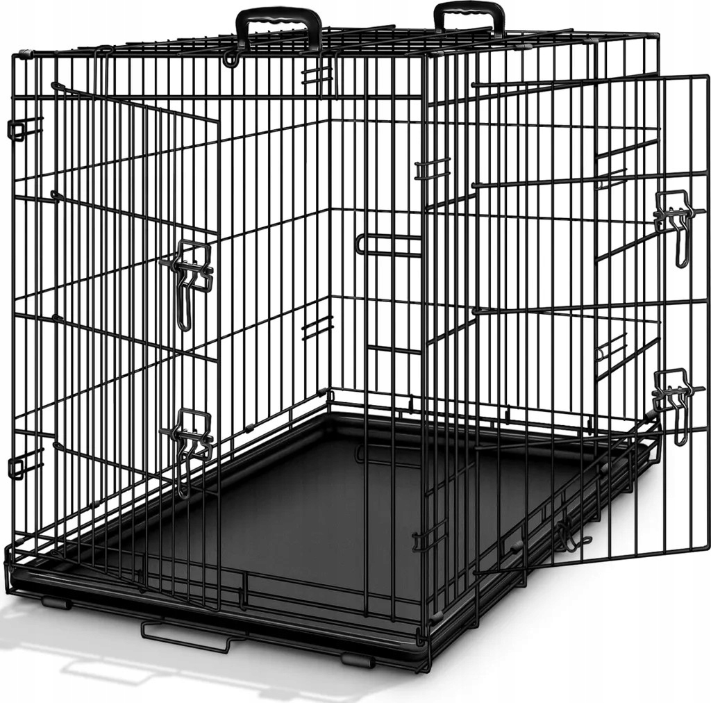 Klec pro psa velká 122x74x80 cm kovová, skládací, přepravní