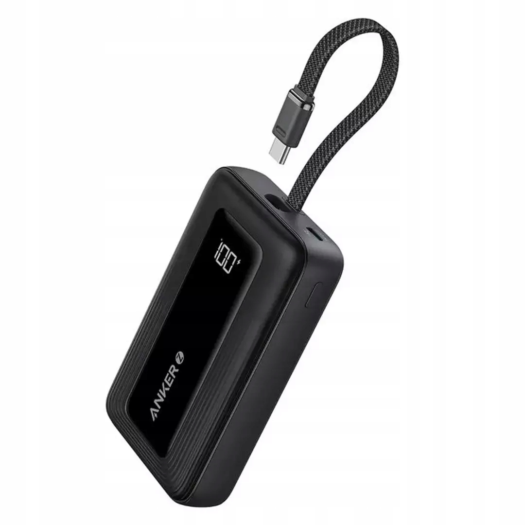 Powerbank Anker Zolo 20 000 mAh 30W Wbudowany kabel Usb-c Czarny