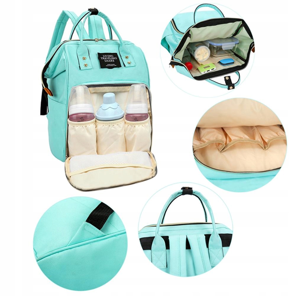 TORBA DO WÓZKA PLECAK ORGANIZER DLA MAMY TATY 3w1 Szerokość (dłuższy bok) 26 cm