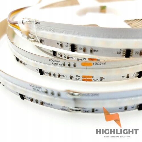 5 m Led pásik Cob Digitálny Rgb+cct 20W 24V WS2811F 840LED CRI90 Profesionálny