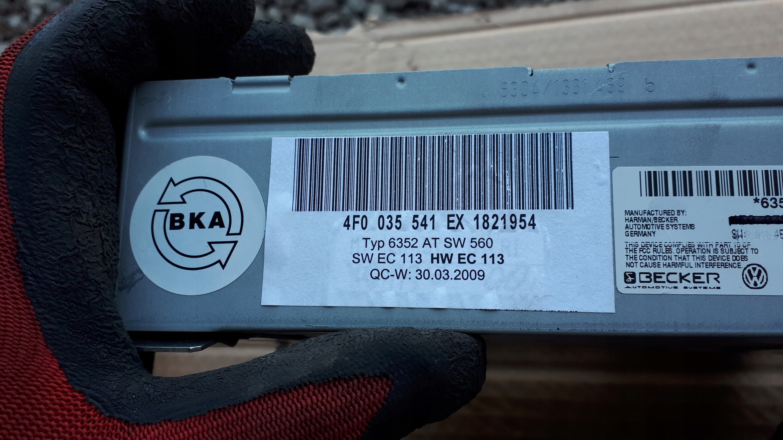 A6 C6 module TUNER RADIA control unit 4F0035541EX