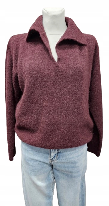 Milý Svetr Z Suri Alpaka Giachi Límec-one Size bordo- Premium Italia