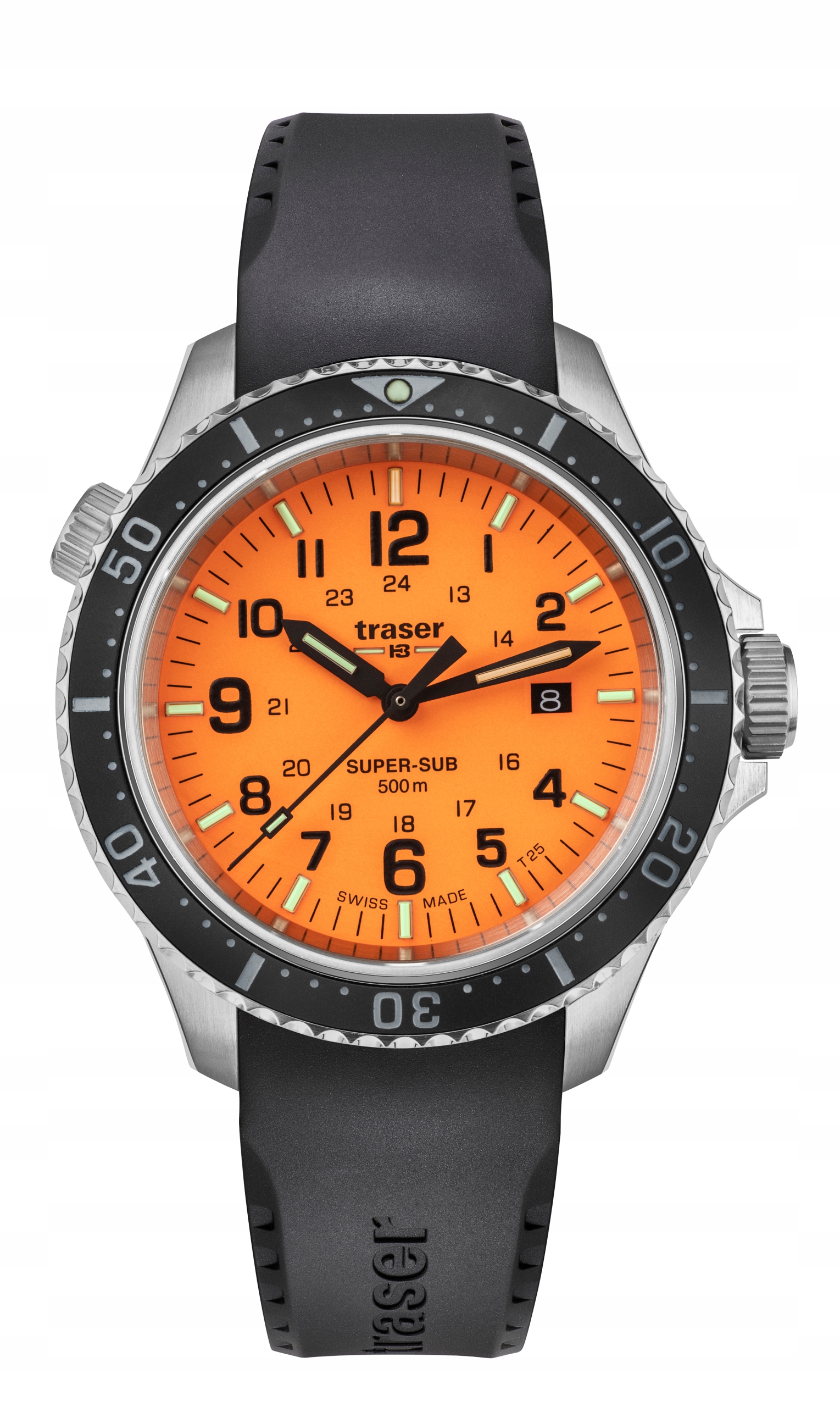 Nové Originální Pánské Hodinky Traser TS-109380 stříbrné P67 gravírování datového boxu