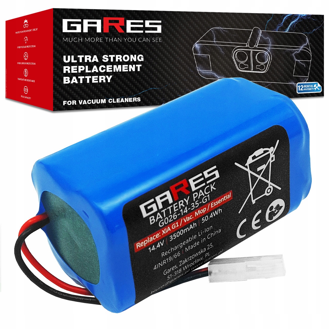 Akumulátor pro robotický vysavač Mi Vacuum-Mop Essential G1 14,4 V 3,5 Ah