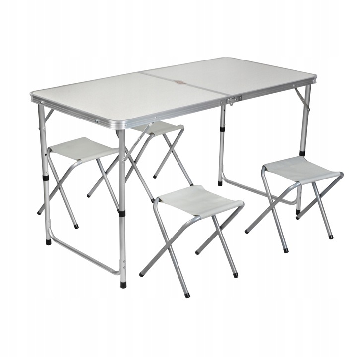 Turistický set Skládací stůl Stůl 4 Křesla 5v1 Kempingová židle