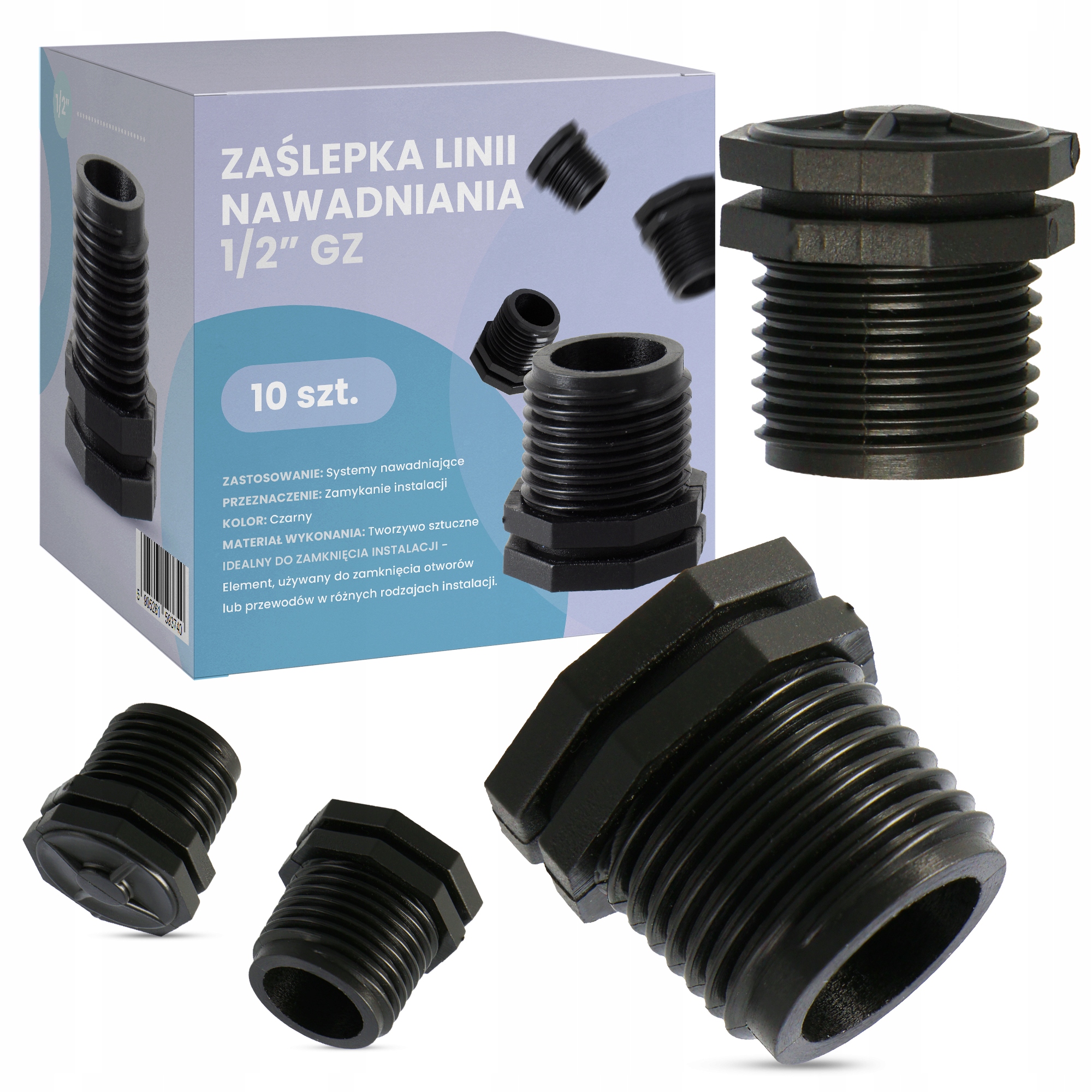 

10x Zaślepka Nawadniania Kropelkowego Trawnika 1/2