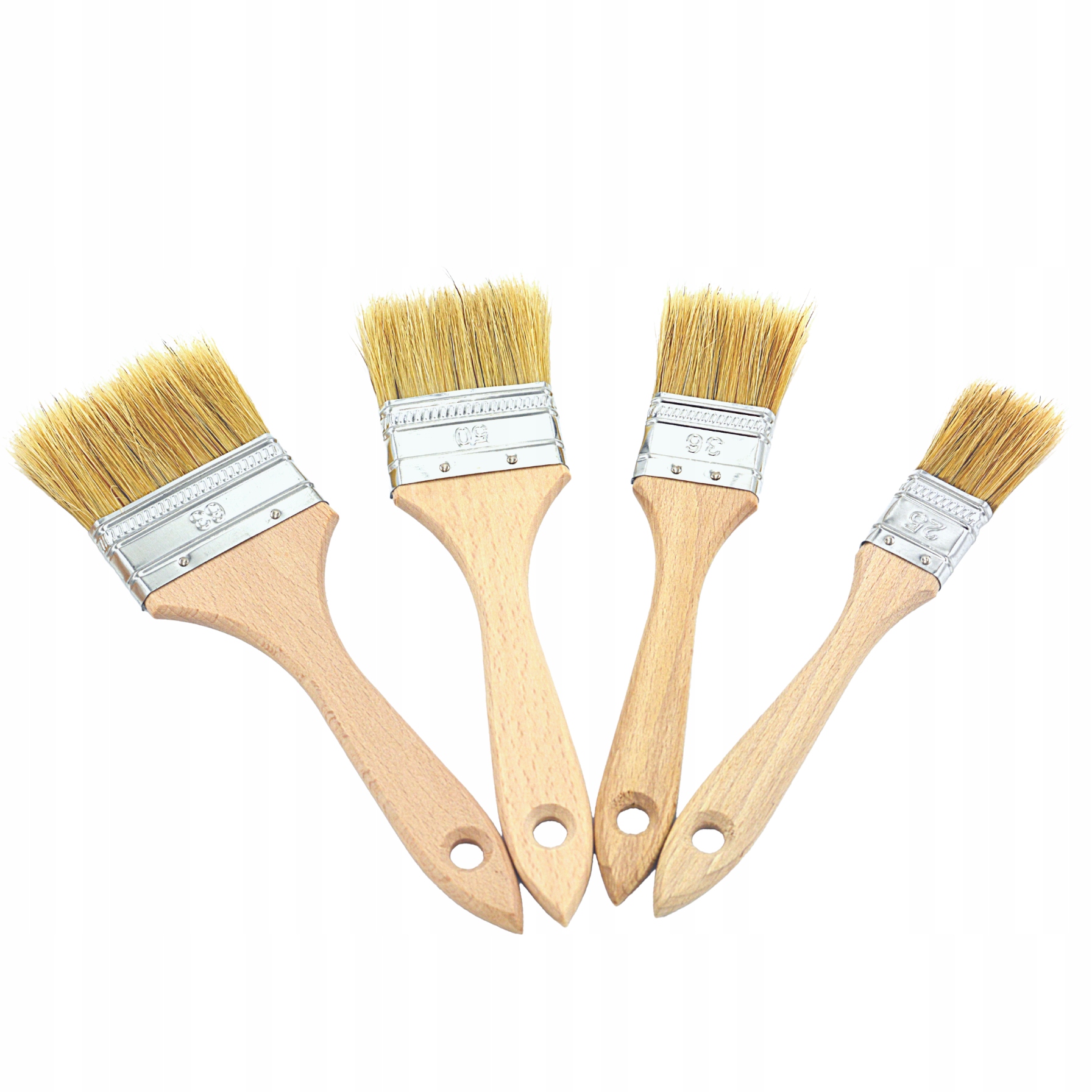 ZESTAW PĘDZLI MALARESKICH UNIWERSALNUCH PÓŁANGIELSKICH 4 SZT PĘDZEL FARBA Rodzaj pędzel