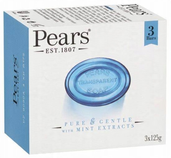 

Pears Mydło Mint Extracts Niebieskie 3x125g