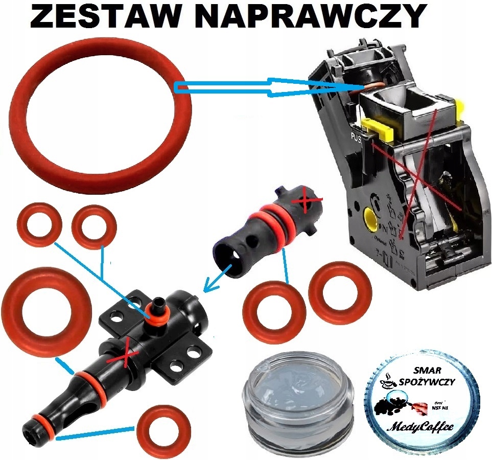 UszczelkI + Smar Saeco Philips LatteGo9