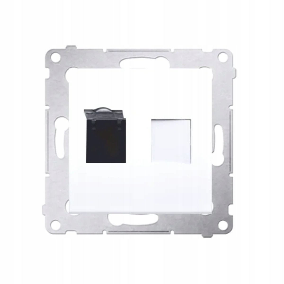 Jednotlivá počítačová zásuvka RJ45 kategorie 6 s clonou, bílá