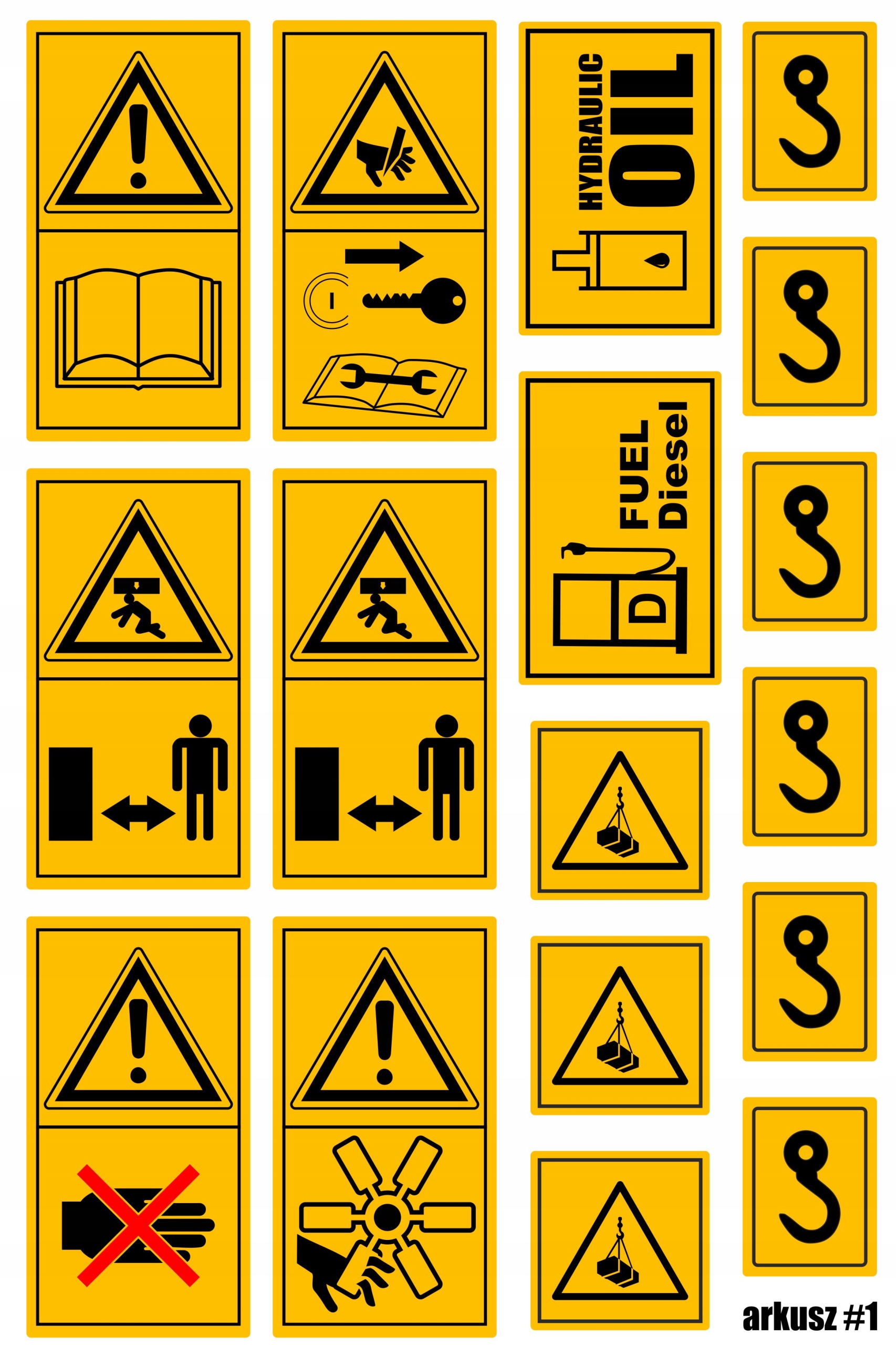 Piktogramy1pionowe - ПРЕДУПРЕЖДЕНИЕ НАКЛЕЙКИ ПИКТОГРАММЫ ВЕРТИКАЛЬНЫЙ ЛИСТ #1