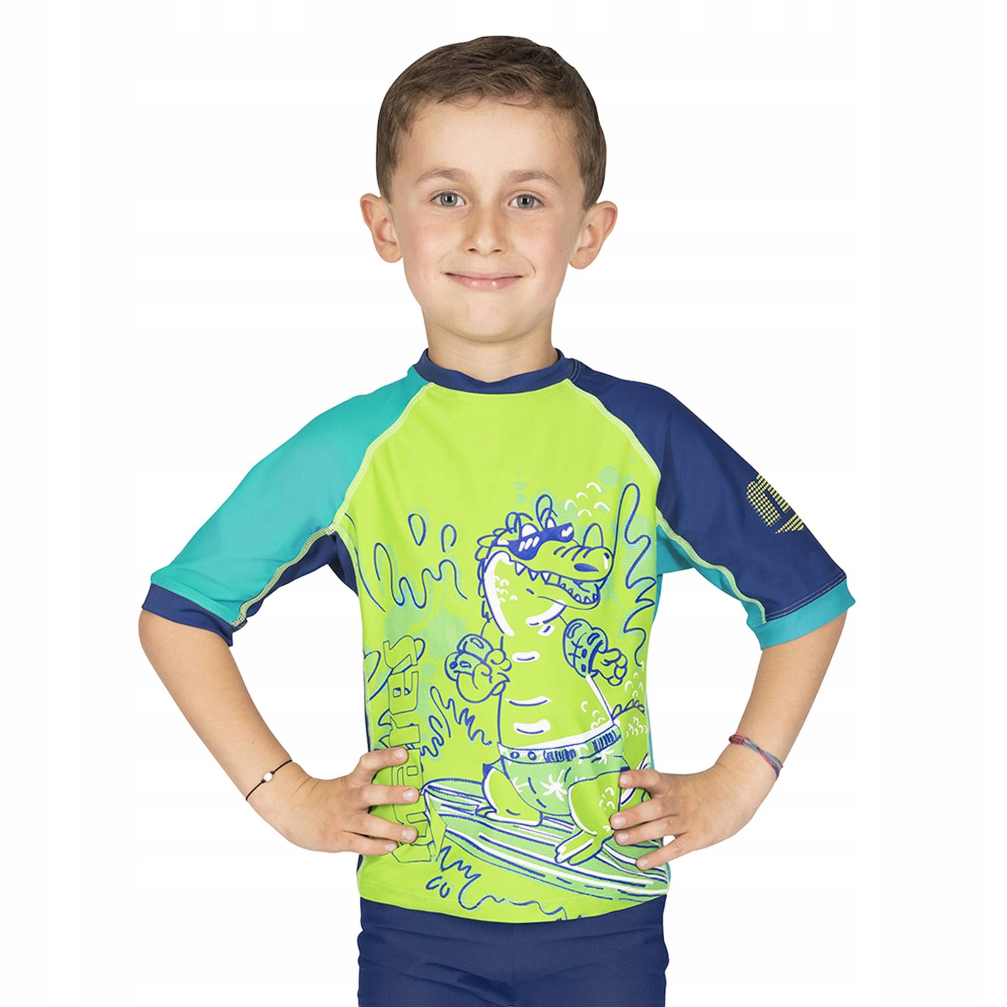 Koszulka do pływania dziecięca Mares Rashguard Shield Kid lime L