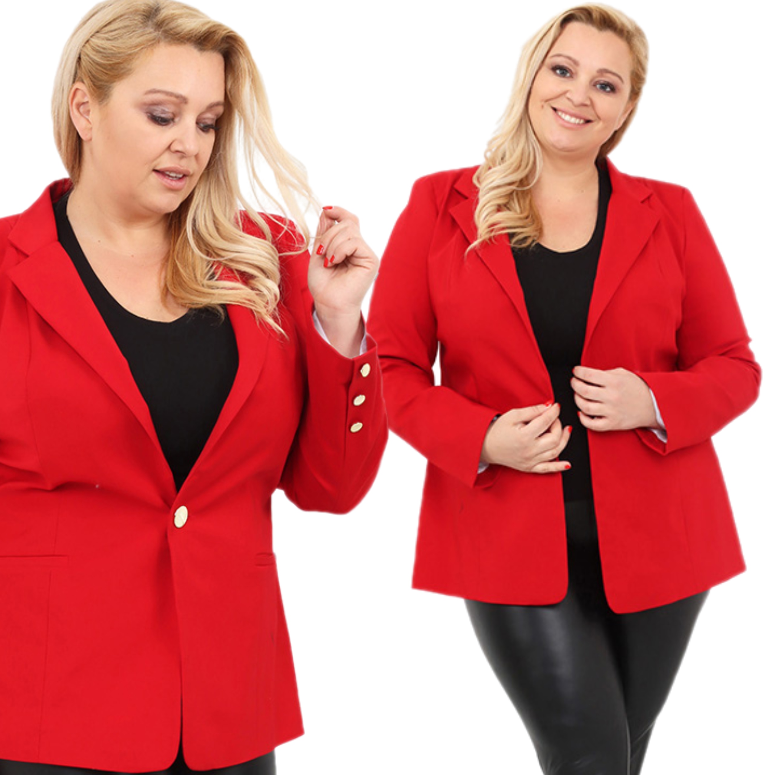 Żakiet Damski Marynarka Klasyczny Polski Prod 50 5XL Czerw 1919