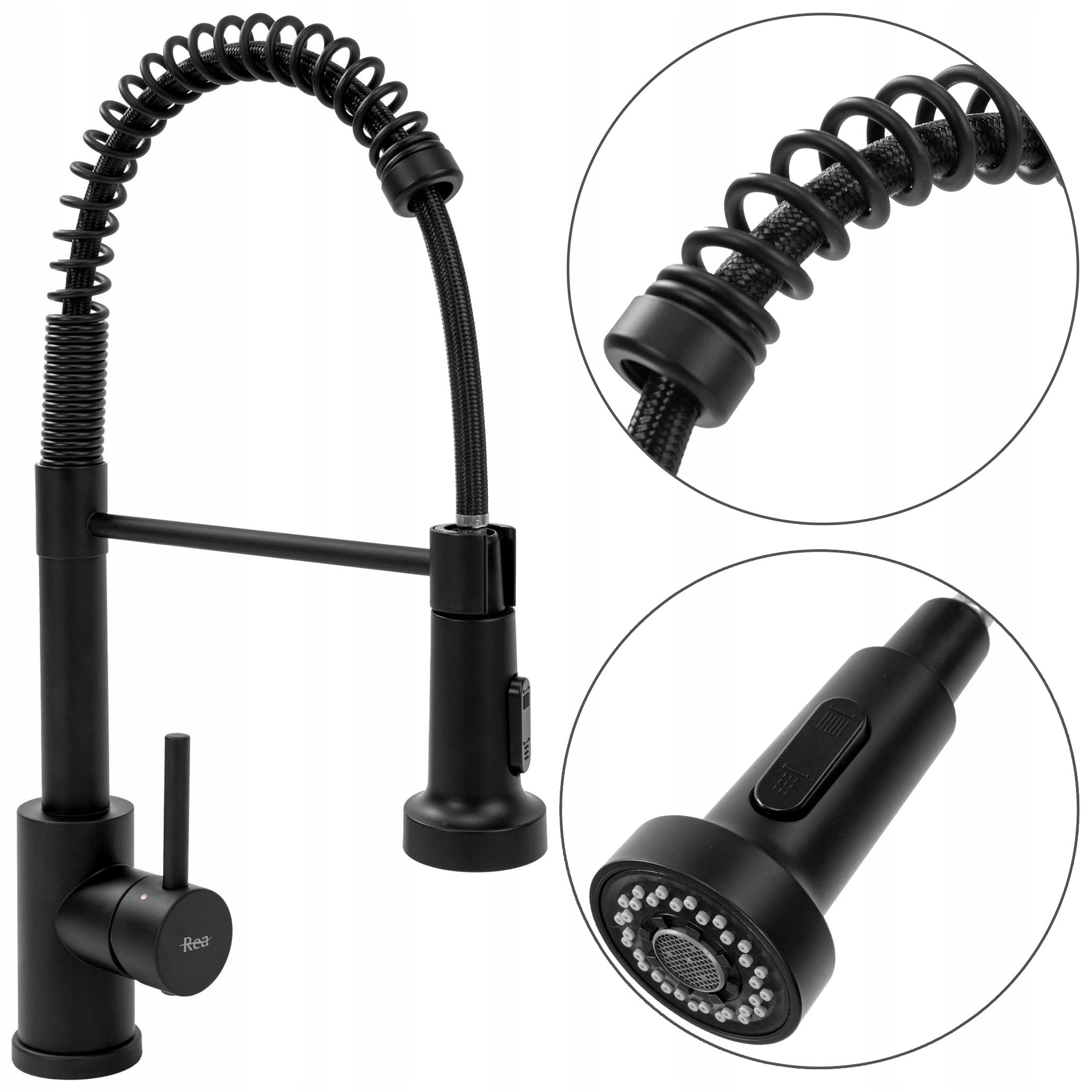 Kuchynská batéria Colin, čierna matná Rea