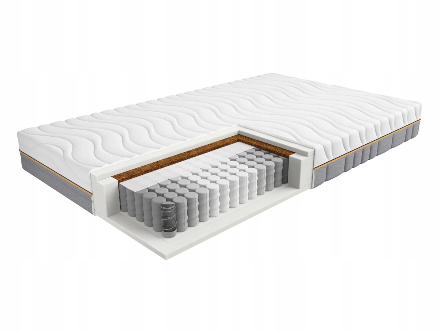 Materac 160x200 cm Ceres Av 21 cm sprężynowy kieszeniowy Kokos H3 Brw