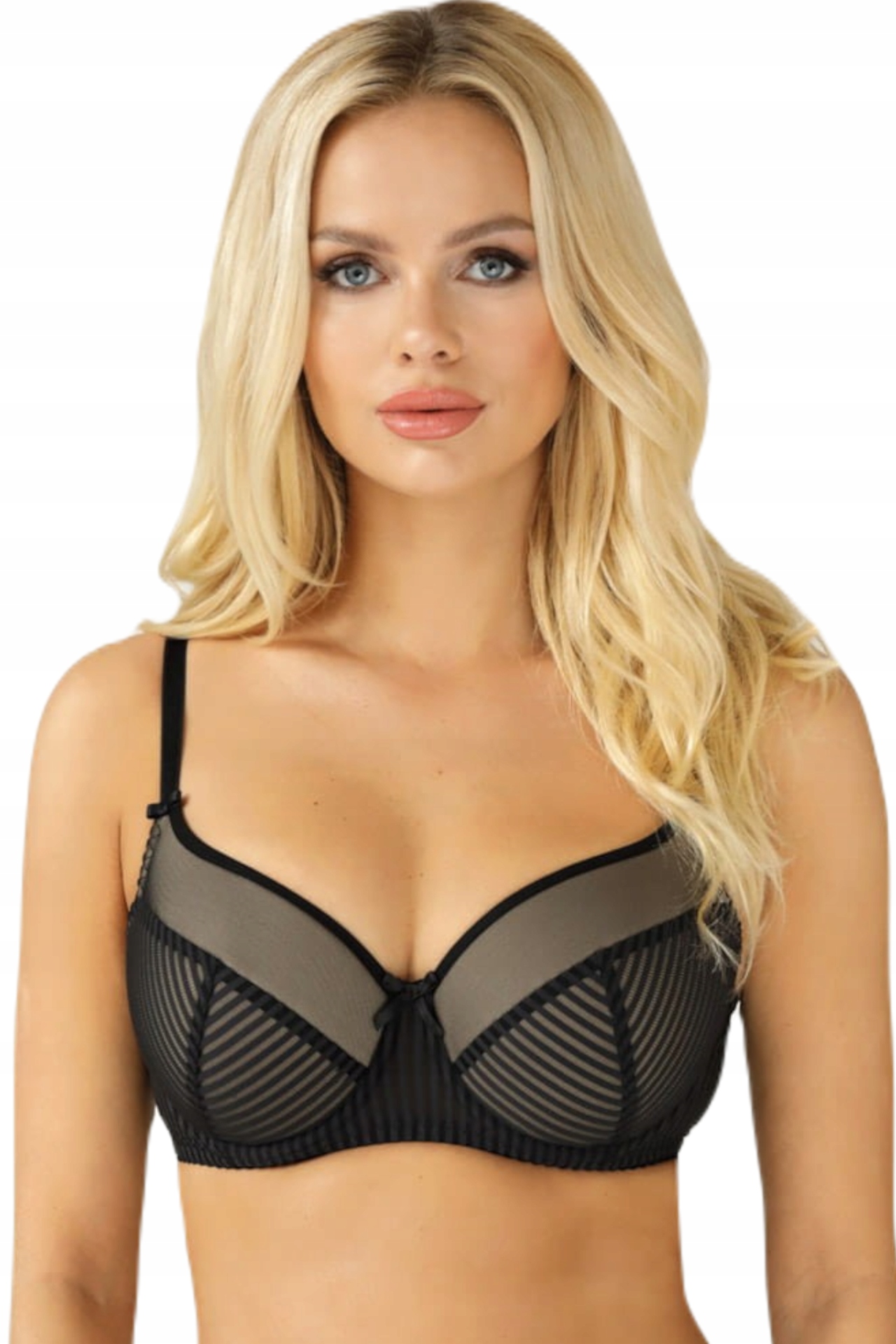 Biustonosz Stanik Unikat Full Cup Zyta Czarny Usztywniany 85 E