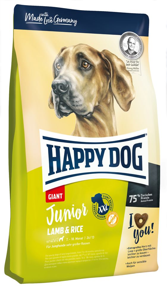 Happy Dog Junior Giant jehněčí maso & rýže suché krmivo pro psa 15 kg