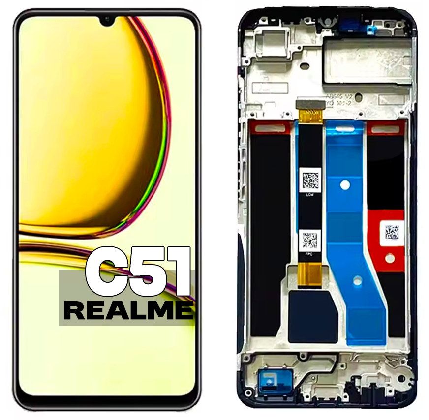 Dotykový displej Digitizer LCD s rámečkem pro Realme C51 RMX3830