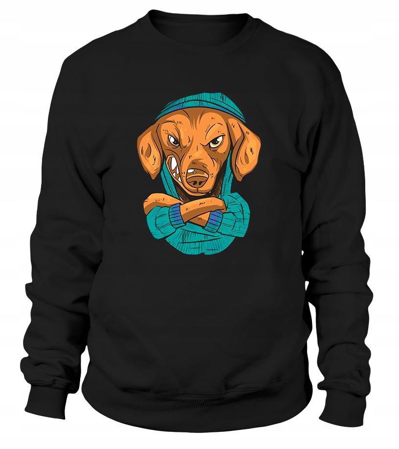 Dámská Mikina Terrible Dachshund L Černá