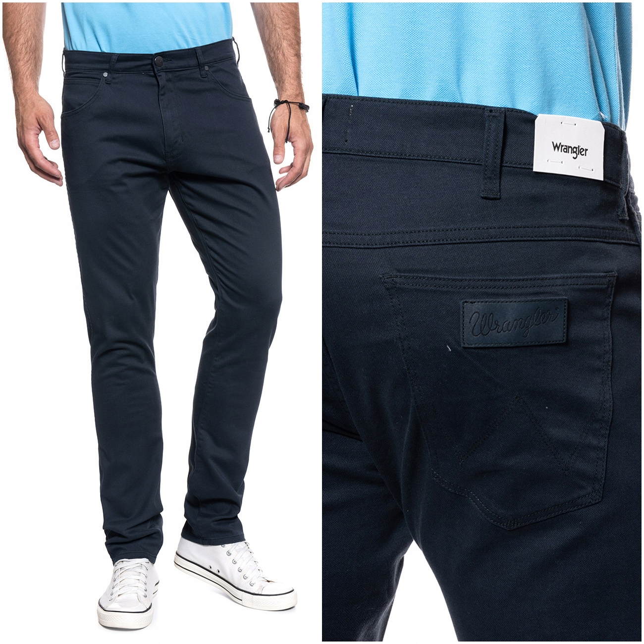 

Wrangler Larston Męskie Spodnie Materiał W32 L32