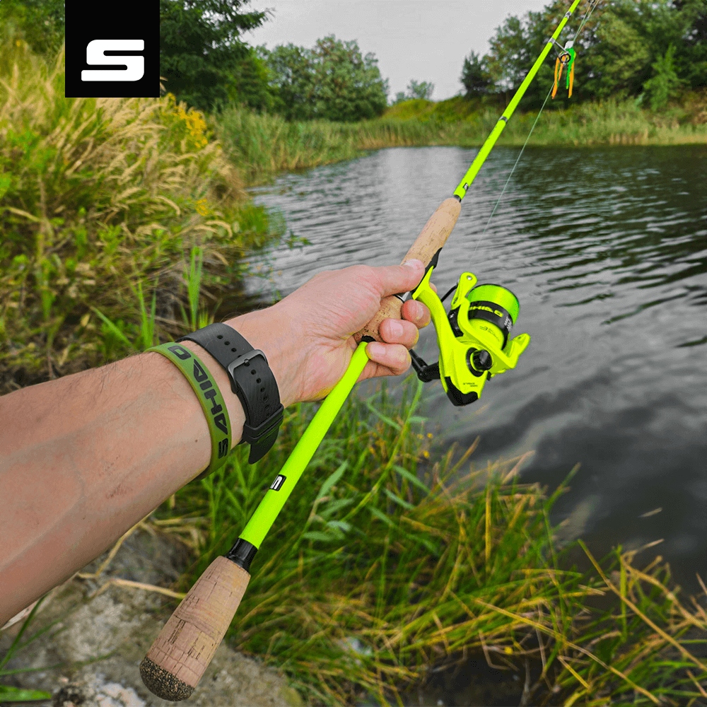 WĘDKA SPINNINGOWA Sahido LIGHTSABER SPIN 210 1-7g OKOŃ PSTRĄG BOLEŃ Długość transportowa 110 cm