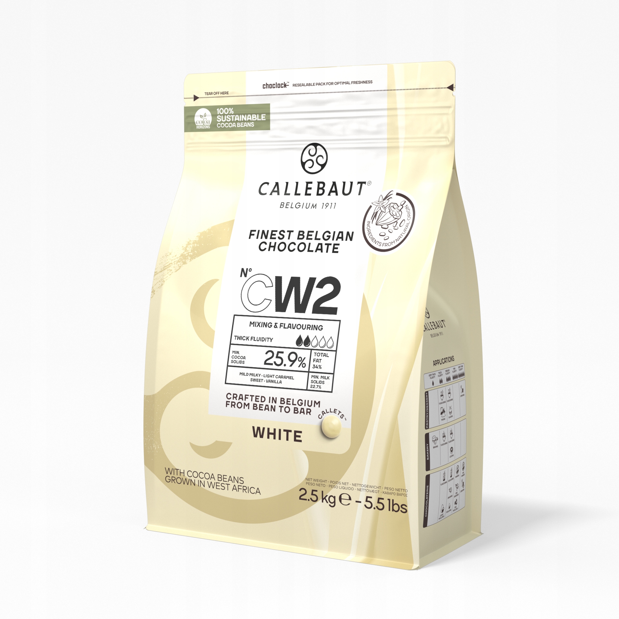 Barry Callebaut belgická čokoláda k pití mléčná bílá CW2 26% 2.5kg