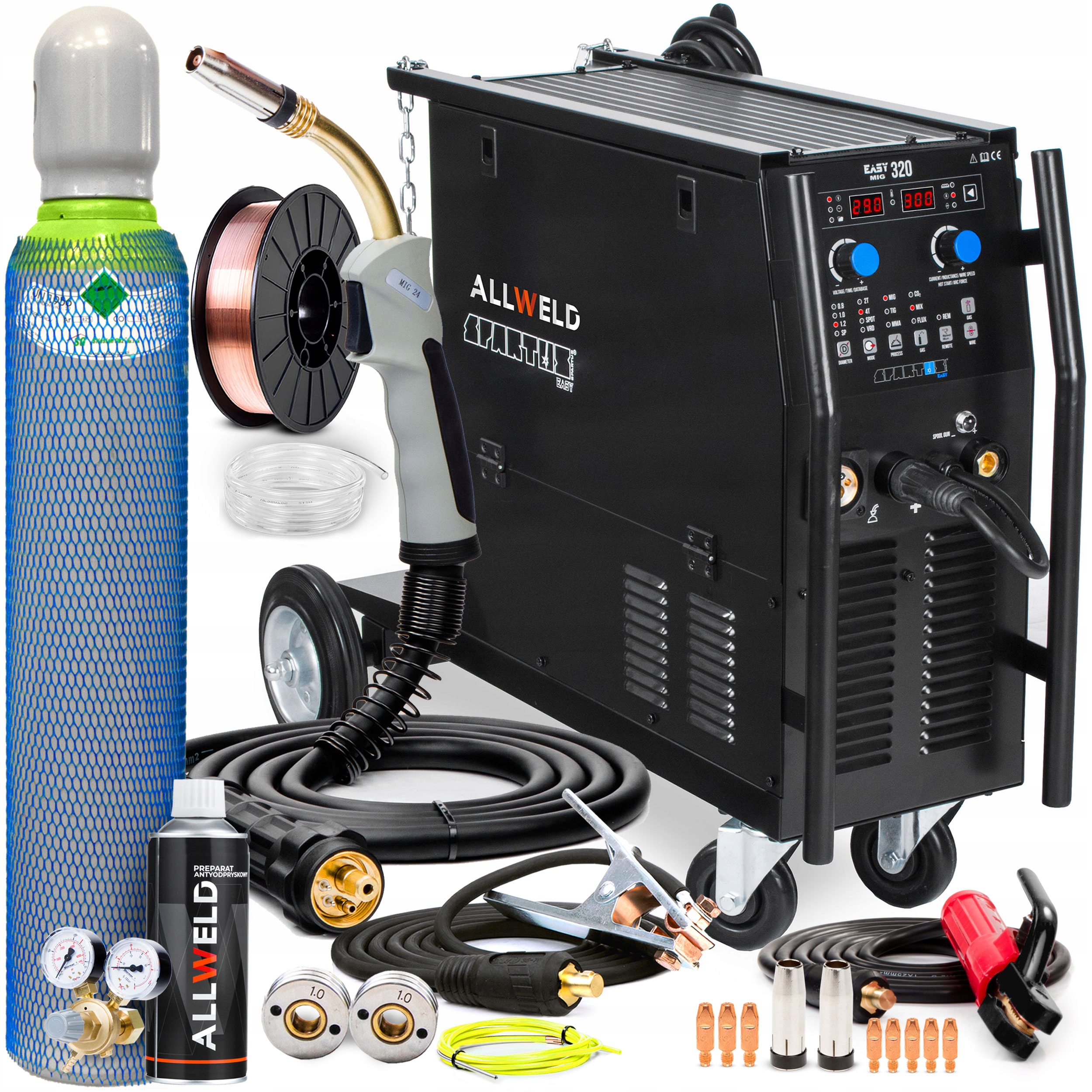 Invertorová Svářečka Spartus Mig 320 Synergie Mma Tig Alu Syn Lutosvařování