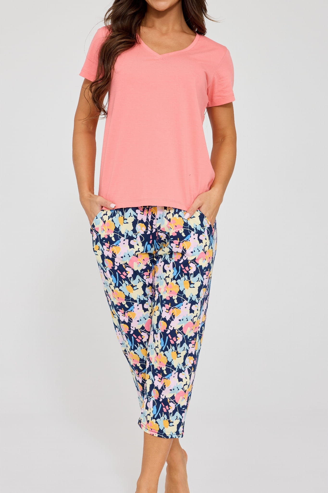 Dámské pyžamo s krátkým rukávem Cornette 875/338 Violetta 3-5XL [Velikost 4XL]