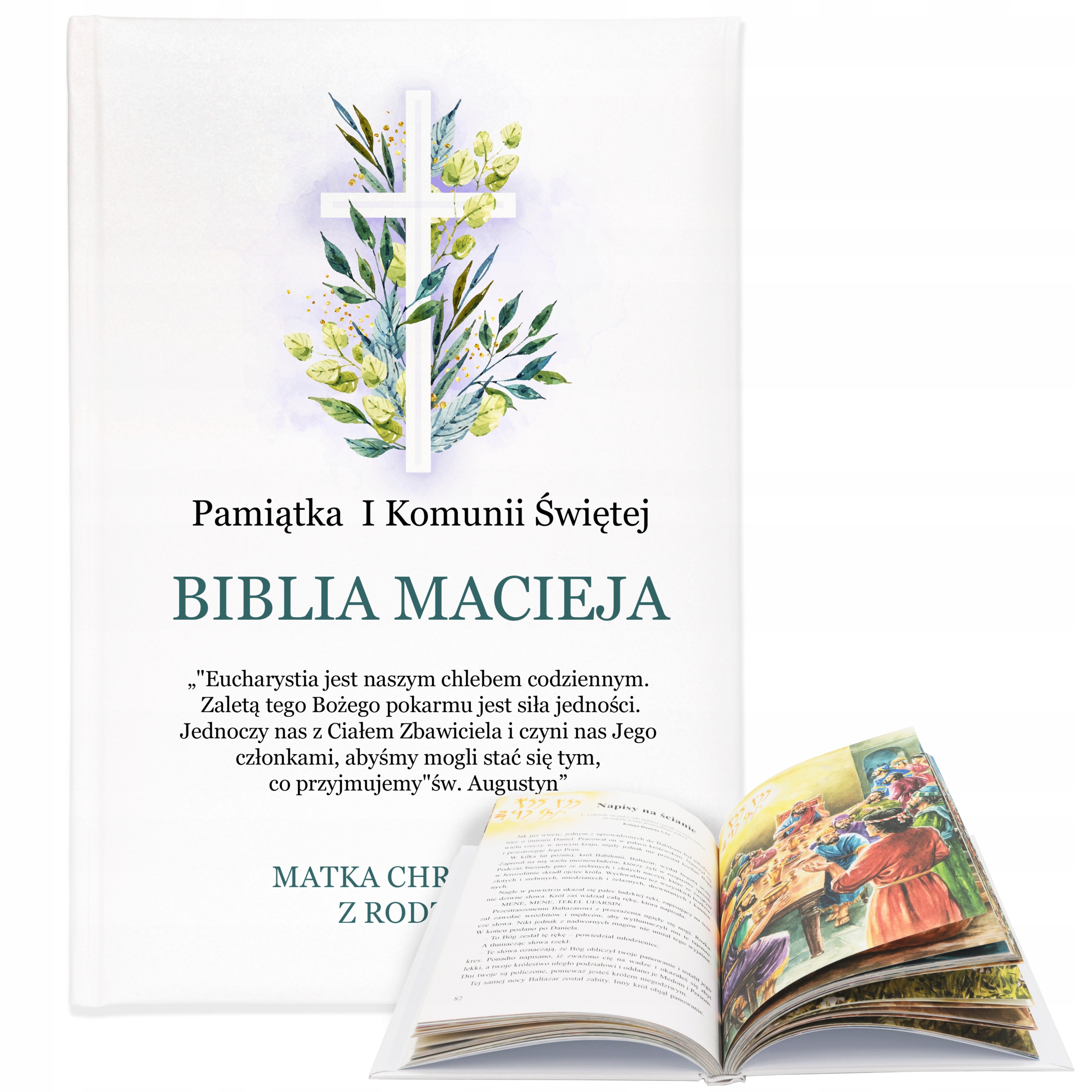 

Biblia Pamiątka Pierwszej Komunii Świętej imię Wz