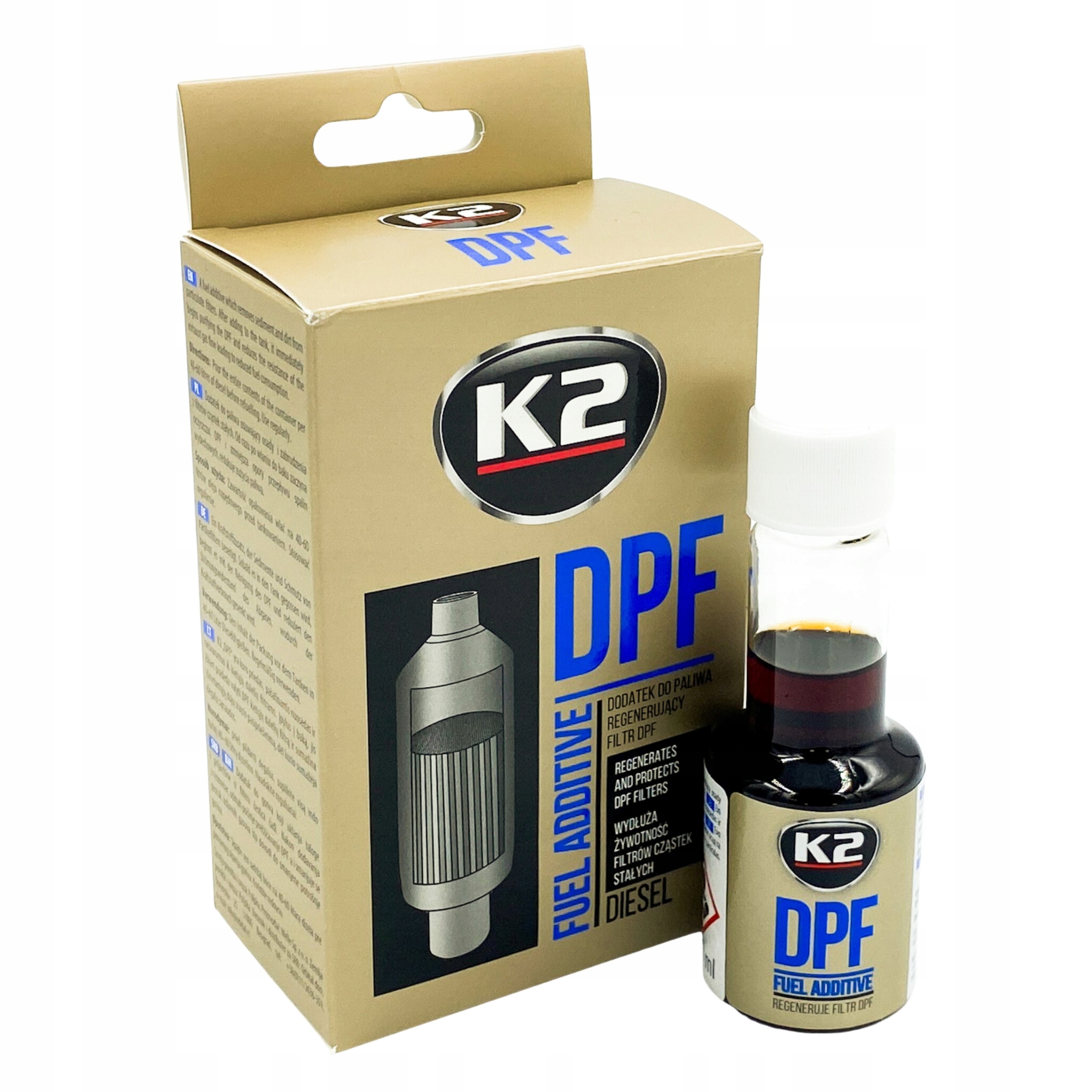 K2 DODATEK DO PALIWA DO OCHRONY FILTRA DPF FAP Rodzaj czyszczenie filtrów DPF/FAP