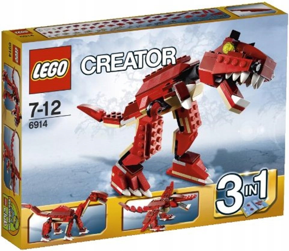 Lego Creator 6914 Prehistoryczni Łowcy 3w1 Dinozaury Tyranozaur Pterodaktyl