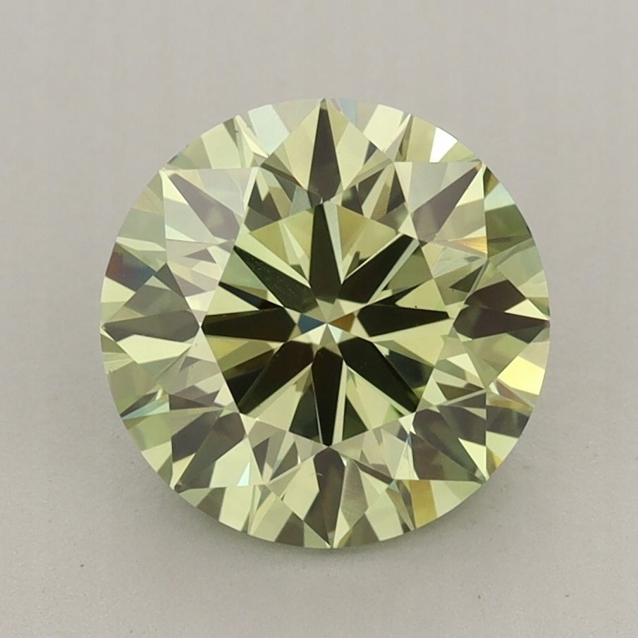 Diament laboratoryjny kolorowy 2.72ct ROUND Fancy Vivid Green VS1 (IGI)