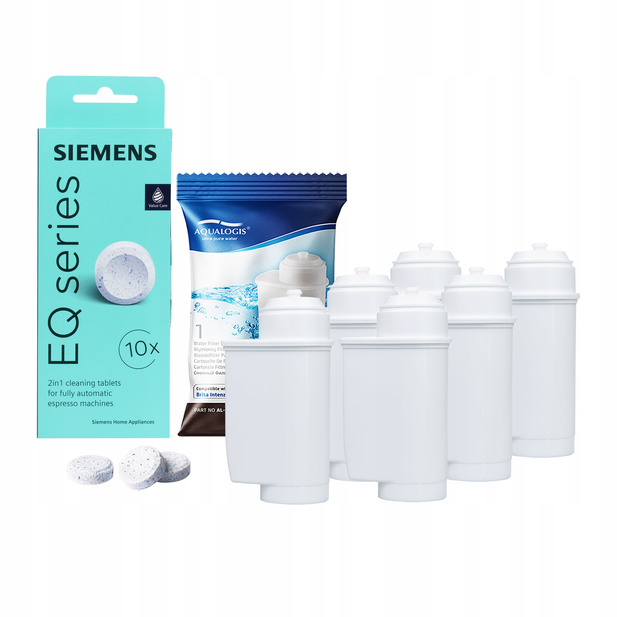 6 x filtr vody AL-Inte pro kávovar Siemens čisticí tablety TZ80001