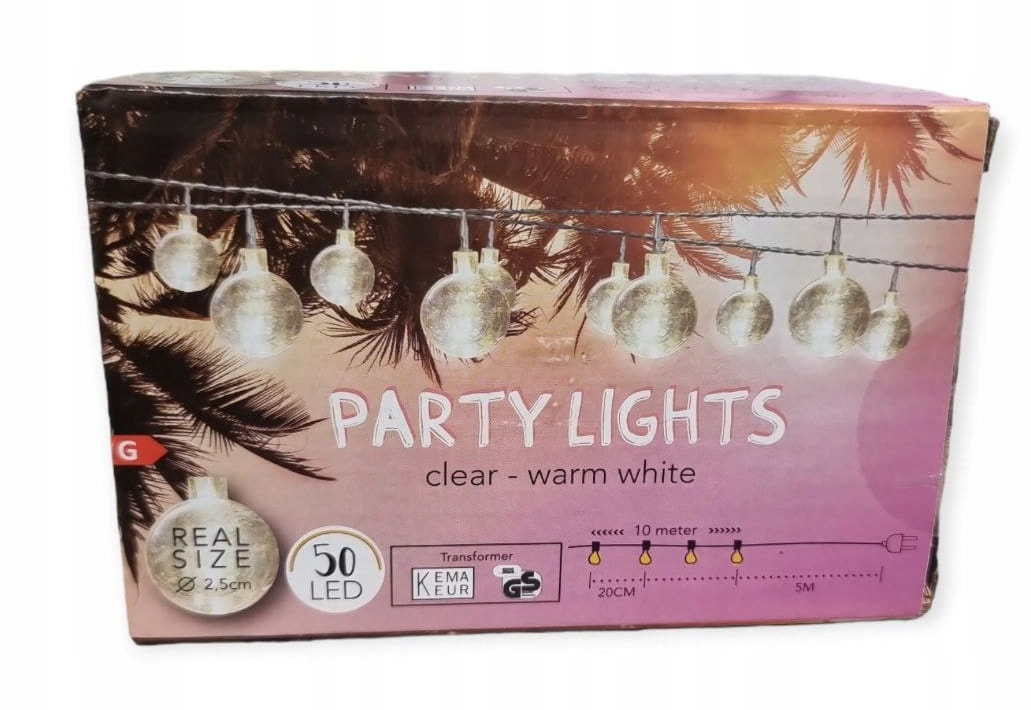 

lampki 50 Led 15m białe ogrodowe, tarasowe