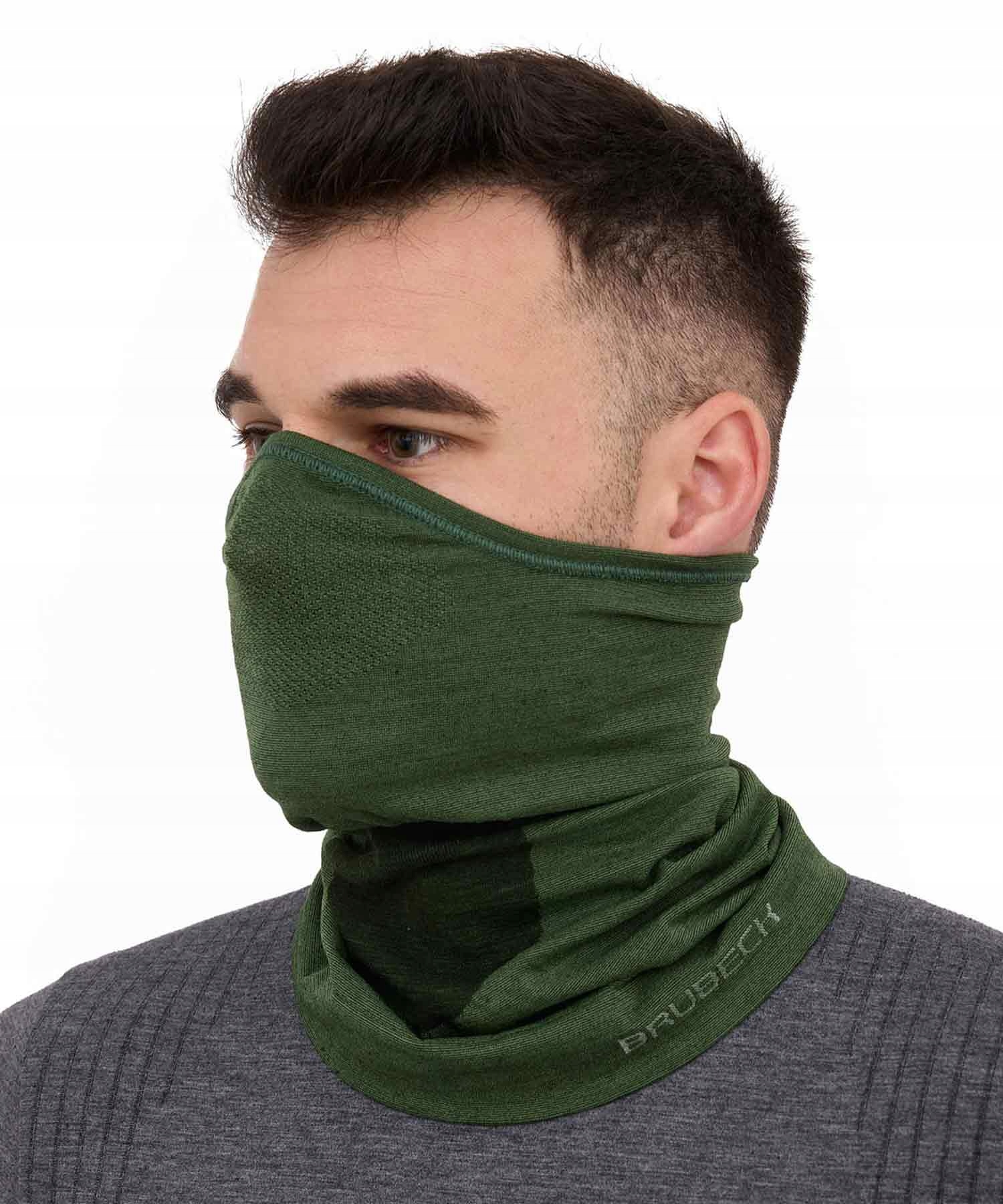 Półkominiarka Merino Brubeck ciemnozielony S/m