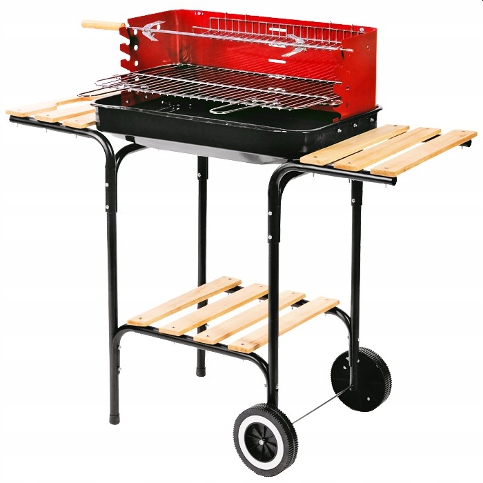 

Grill Duża Misa +2x Ruszt +rożen +3x Półka +koła