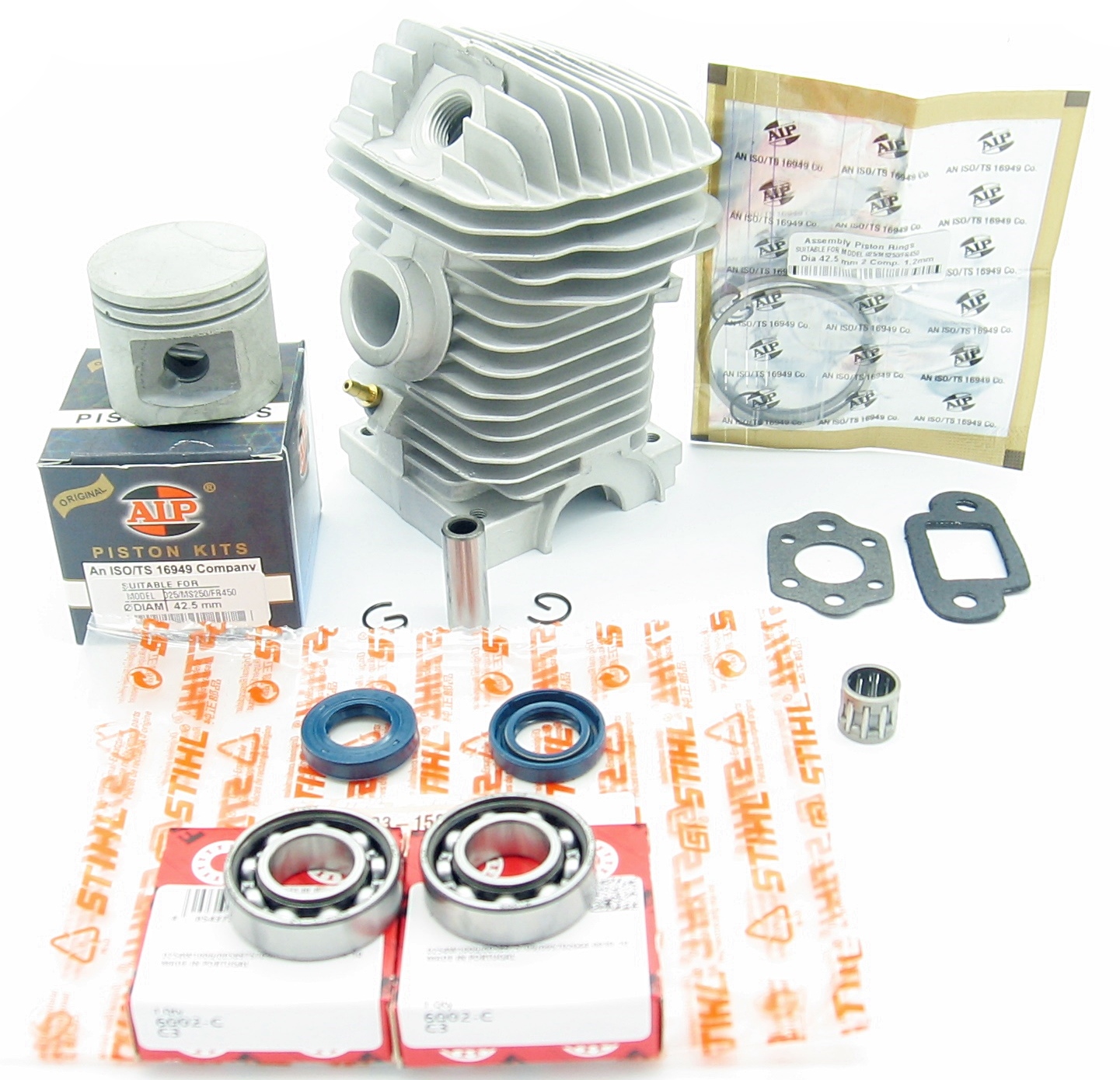 Cylinder Oryginalne Uszczelniacze Do Stihl 025 MS250 42,5 mm. (tłok Aip)