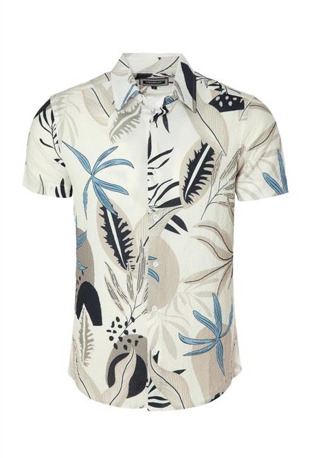 Havajská Pánská Prodyšná Košile Na Léto S Listy XXL