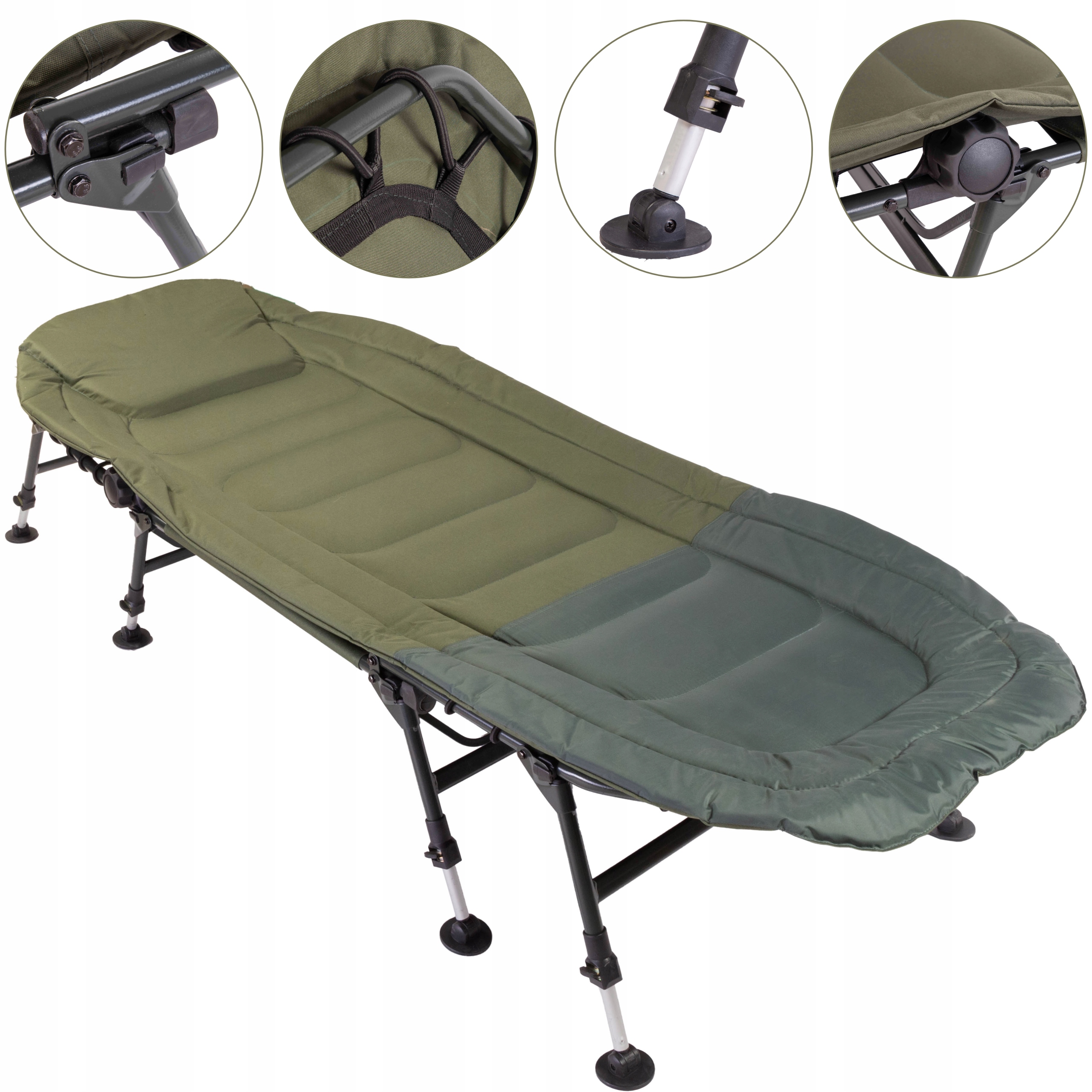 Łóżko Karpiowe Wędkarskie Mikado Intro Bedchair 8 Nóg